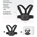 Universal Magnetic Quick-Release Chest Mount Harness For Action Cameras POV Hands-Free Recording, Chest Mount