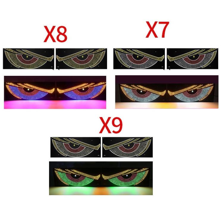 USB Car-mounted Dynamic Demon Eye Car Sticker LED Indicator Light