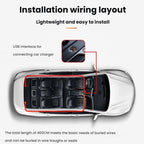 USB Car-mounted Dynamic Demon Eye Car Sticker LED Indicator Light