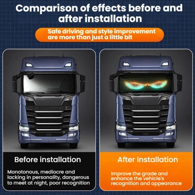 USB Car-mounted Dynamic Demon Eye Car Sticker LED Indicator Light