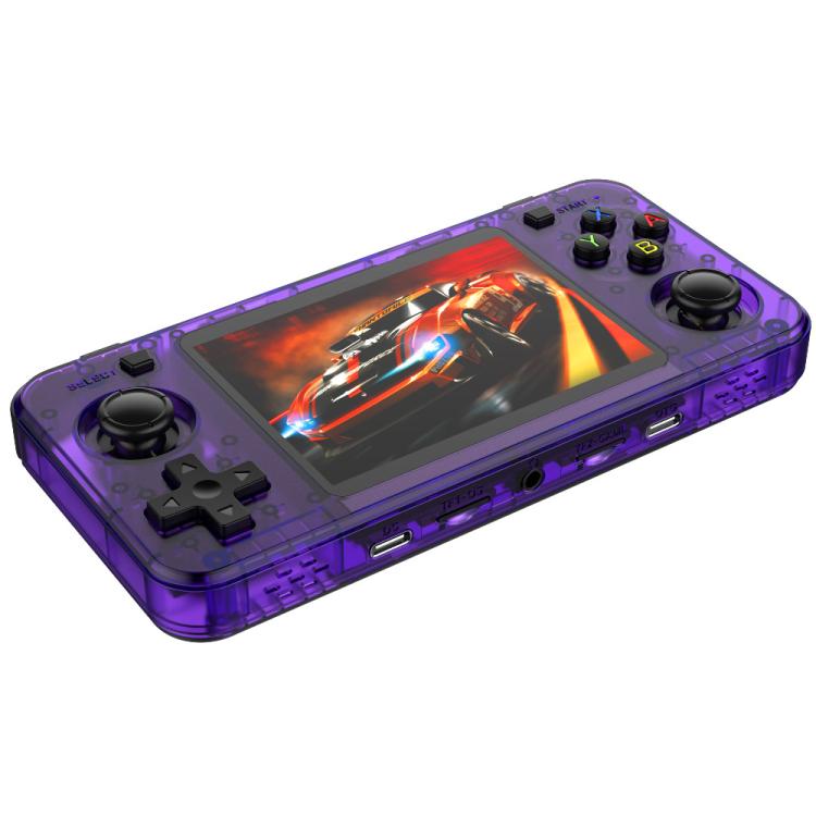 R36H 3.5 inch IPS Screen Open Source Handheld Game Console Portable Retro Pocket Console, 64G Transparent Purple, 64G Transparent Black, 64G White, 128G Transparent Purple, 128G Transparent Black, 128G White