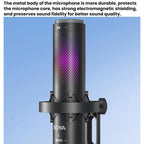 BOYA K9 Built-In Sound Card Quadruple Noise Reduction Desktop Microphone PC Recording Game Live Noise Reduction Microphone, K9