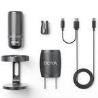 Condenser Microphone Computer Phone Recording Video Live Receiving Noise Reduction USB Mic, K3