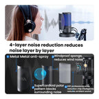 Condenser Microphone Computer Phone Recording Video Live Receiving Noise Reduction USB Mic, K3