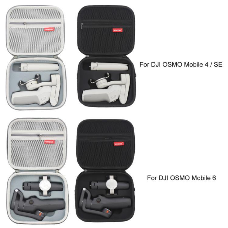 WOKEMA Handheld Gimbal Stabilizer Storage Bag, For DJI OSMO Mobile 4 / SE PU Leather, For DJI OSMO Mobile 4 / SE PU Black, For DJI OSMO Mobile 6 PU Leather, For DJI OSMO Mobile 6 PU Black
