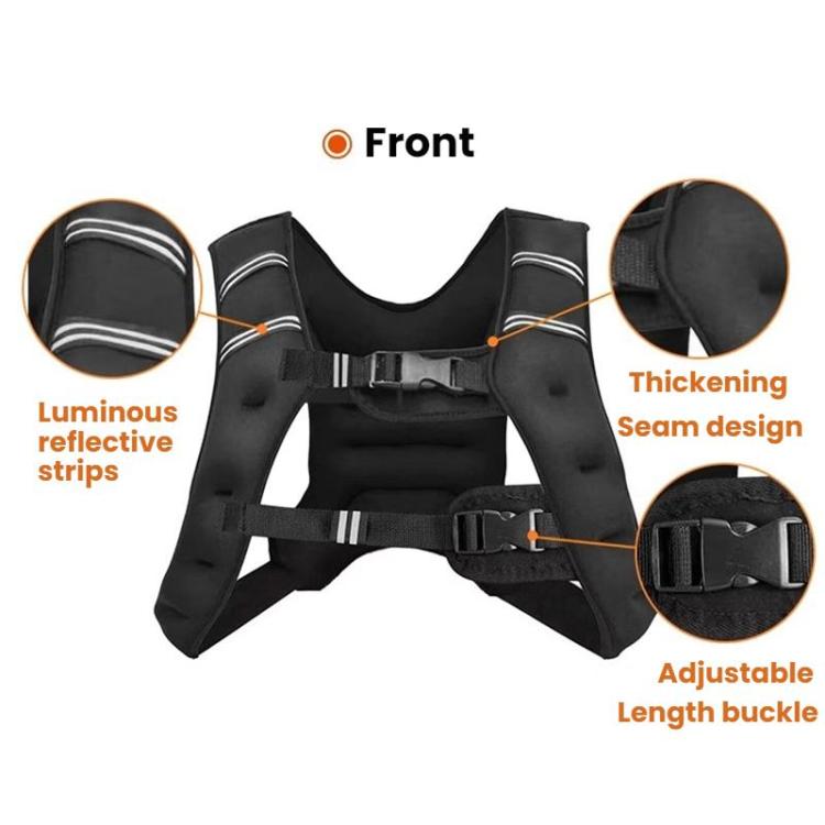 Weighted Reflective Vest Fitness Training Sports Sandbags, 3KG
