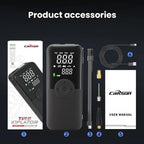 Portable Smart Lighting Wireless Digital Display Car Air Pump