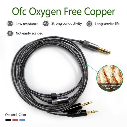 3.5mm To Dual 2.5mm Headphone Cable Audio Replacement Cable, For Sol Republic Master Tracks HD V8 V10 V12 X3, 1.2m