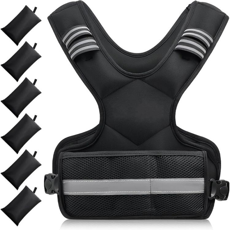 Fitness Adjustable Weights Reflective Sports Cests, 5KG