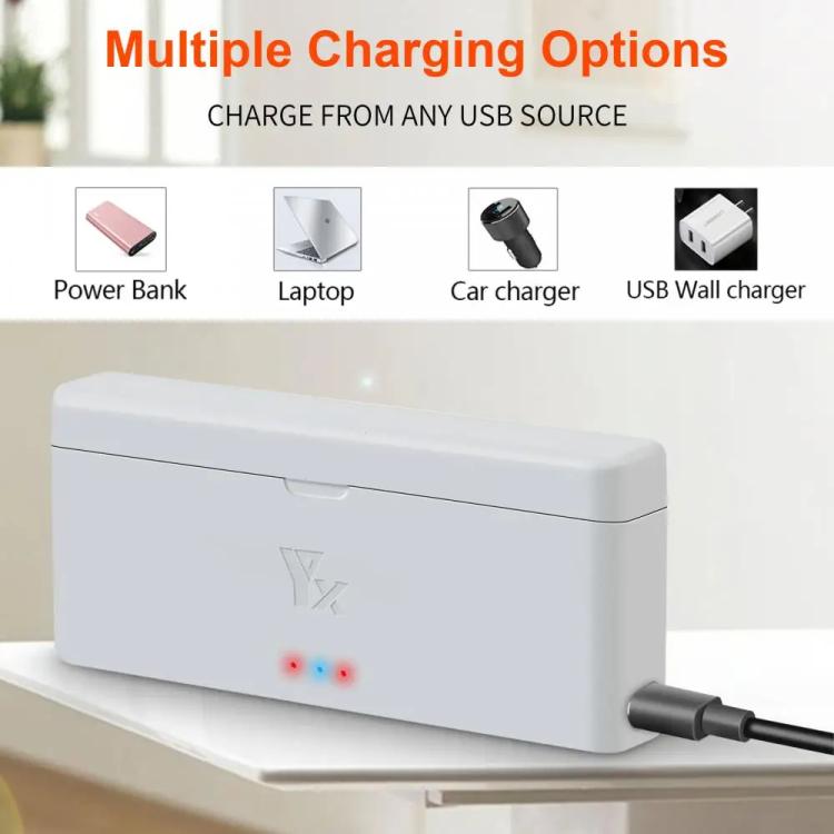 For Insta360 X4 YX 2-Slot Intelligent Charger Battery Charging Hub Storage Case, Gray