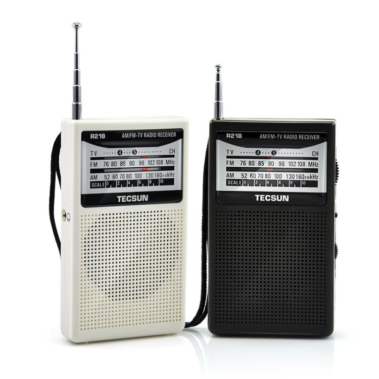 TECSUN R-218 FM/AM/Campus Broadcast Radio Portable Pocket Analog Dial Radio, Standard No Battery