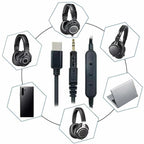 1.5m Type-C To 2.5mm Audio Headphone Cable For BOSE 700 QC25 QC35 OE2 SoundLink, Standard, Cable Control