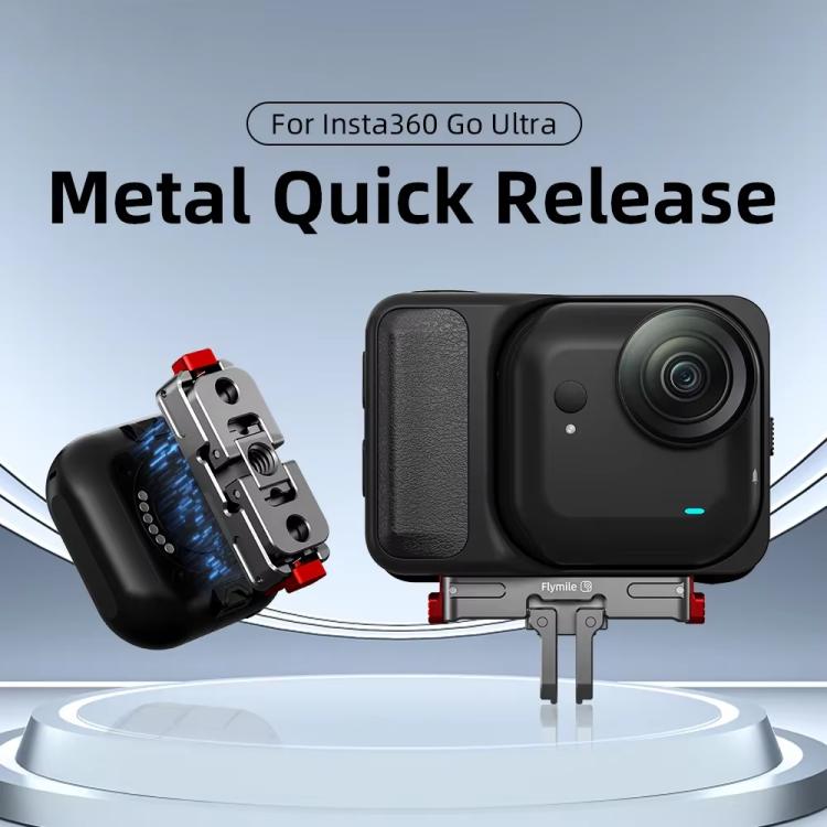 For Insta360 Go Ultra Flymile Magnetic Quick-Release Adapter Aluminum Alloy Mount Extension Accessory, Go Ultra