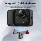 For Insta360 Go Ultra Flymile Magnetic Quick-Release Adapter Aluminum Alloy Mount Extension Accessory, Go Ultra