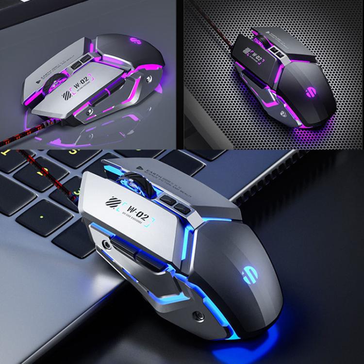 Inphic W-02 USB Wired Mouse Gaming Macro-Programmable Illuminated Computer Mice