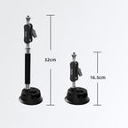 Flymile Universal Car Suction Cup Mount for Action Cameras 360-degree Rotatable, Washable and Reusable Dashboard Windshield Holder, Only  Mount, With Extension Rod