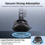 Flymile Universal Car Suction Cup Mount for Action Cameras 360-degree Rotatable, Washable and Reusable Dashboard Windshield Holder, Only  Mount, With Extension Rod