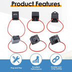 6-Piece Set 9038A Relay Bypass Switch Tester Kit With Wires For Electrical Testing, 9038A