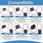 6-Piece Set 9038A Relay Bypass Switch Tester Kit With Wires For Electrical Testing, 9038A