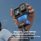 For GoPro HERO13 Black TELESIN S1-MNP-14-TGP 17-40cm Retractable Quick-Release Mini Selfie Stick Handheld Desktop Tripod