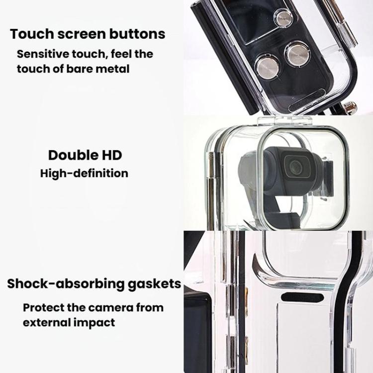 For DJI Osmo Pocket 3 HD Waterproof Case Camera Underwater Protective Cover, HD Waterproof Case