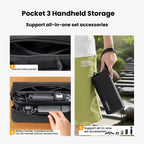 For DJI Osmo Pocket 3 Cwatcun D240 Small Storage Bag Crossbody Portable Waterproof Sports Camera Bag, D240