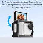 For Insta360 GO Ultra Aluminum Alloy Cage with Dual Cold Shoe Mount Shockproof Protective Frame, Aluminum Alloy Cage