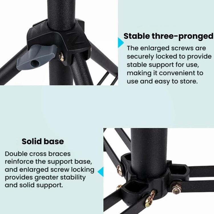 Multi-Functional Selfie Floor Photography Light Stand Live Streaming Fill Light Stand, 1.7m, 2.1m