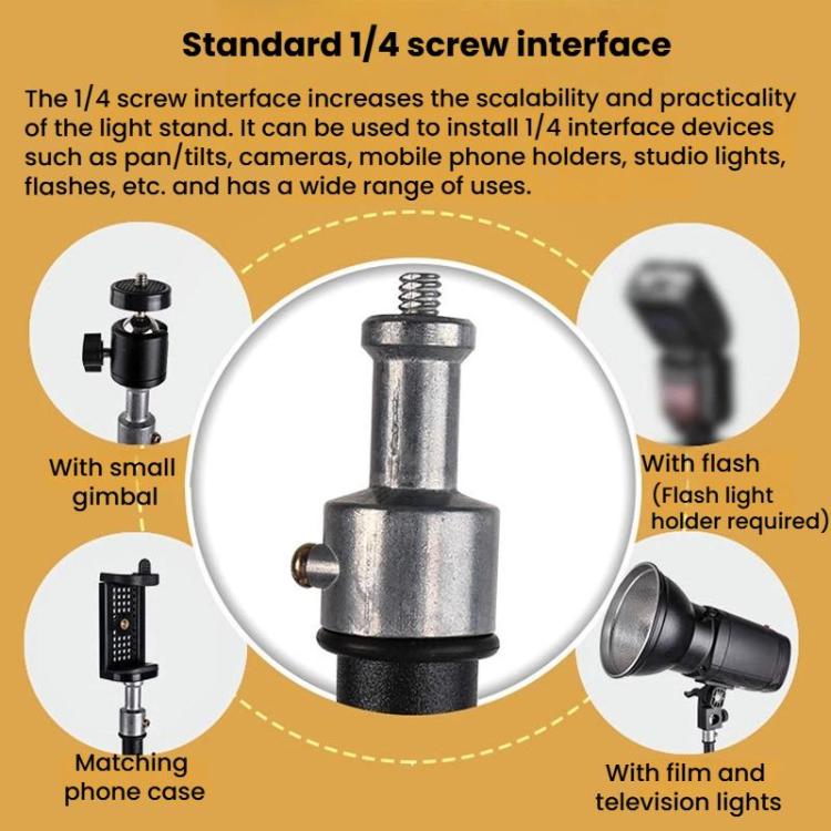 Multi-Functional Selfie Floor Photography Light Stand Live Streaming Fill Light Stand, 1.7m, 2.1m