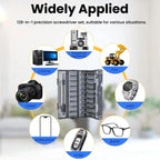 128-In-1 Precision Screwdriver Set With Roll-Up Case Magnetic Repair Tool Kit