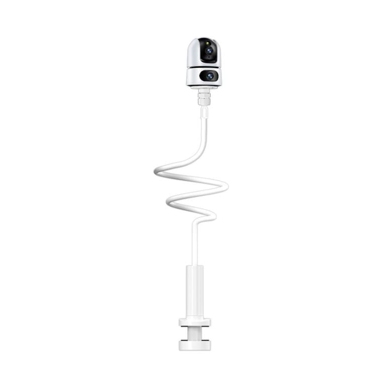No-Drill Security Camera Mount With Clip Flexible Bendable Bracket Base For Baby Monitor/Webcam