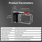 Flymile Street Shooting Handle Kit for DJI Osmo Action 5 Pro/4/3 Action Camera Aluminum Expansion Cage, AC5015 Cage