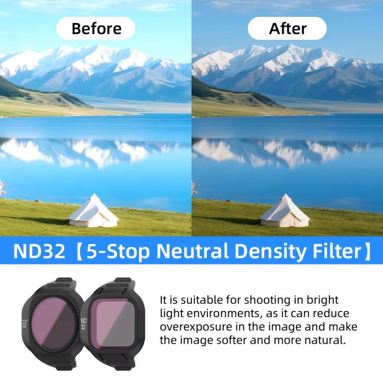 For DJI Mini 5 Pro Drone Magnetic Lens Filters, UV, CPL, ND8, ND16, ND32, ND64, ND256, ND8/PL, ND16/PL, ND32/PL, ND64//PL, ND256/PL, CPL+ND8+ND16, CPL+ND16+ND32, UV+CPL+ND8, UV+CPL+ND16, CPL+ND8/PL+ND16/PL, ND8+ND16+ND32+ND64                           ...