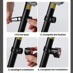 WEST BIKING Smart Heart Taillight With Cycling Brake Sensor Warning Light