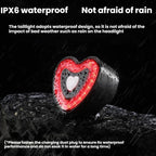 WEST BIKING Smart Heart Taillight With Cycling Brake Sensor Warning Light