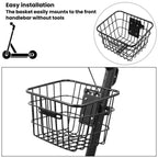 Electric Scooter Universal Front Basket Portable Practical Iron Tube Basket