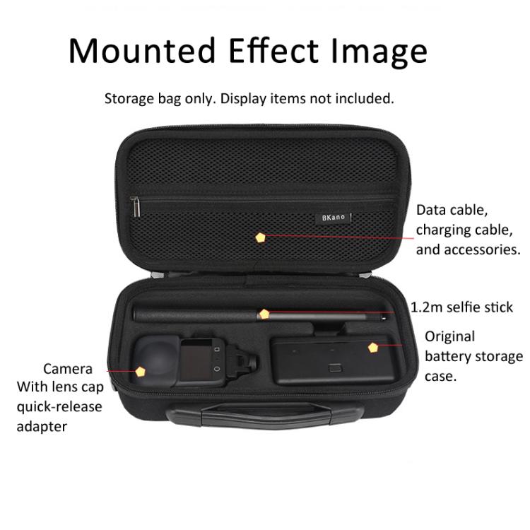 BKano Carrying Case for DJI Osmo 360 Adventure Combo Water-Resistant Hard Shell Shoulder/Handbag