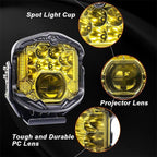 OL-21W04Y 7 Inch LED Long-Distance Headlight Angel Eye Background Work Light