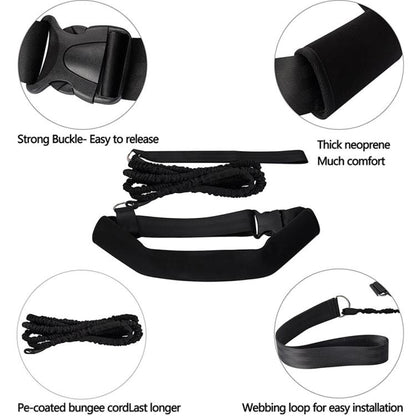 Swimming Strength Block Training Belt and Elastic Cord Set