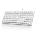 Ajazz AK820 Hot Swappable Wired Mechanical Keyboard With Light, Green Switch Ice Blue Light White, Red Switch White Light Black, AS Red Switch White Light Gray White, HP Switch White Light White Gray, Sea Salt Switch RGB Purple White Blue              ...