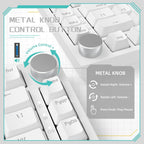 Ajazz AK820 Hot Swappable Wired Mechanical Keyboard With Light, Green Switch Ice Blue Light White, Red Switch White Light Black, AS Red Switch White Light Gray White, HP Switch White Light White Gray, Sea Salt Switch RGB Purple White Blue              ...