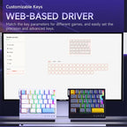 Ajazz AK029 Magnetic Rice Switch HIFI Edition RGB Backlight Wired Single Handed Gaming Keyboard
