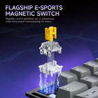 Ajazz AK029 Magnetic Rice Switch HIFI Edition RGB Backlight Wired Single Handed Gaming Keyboard