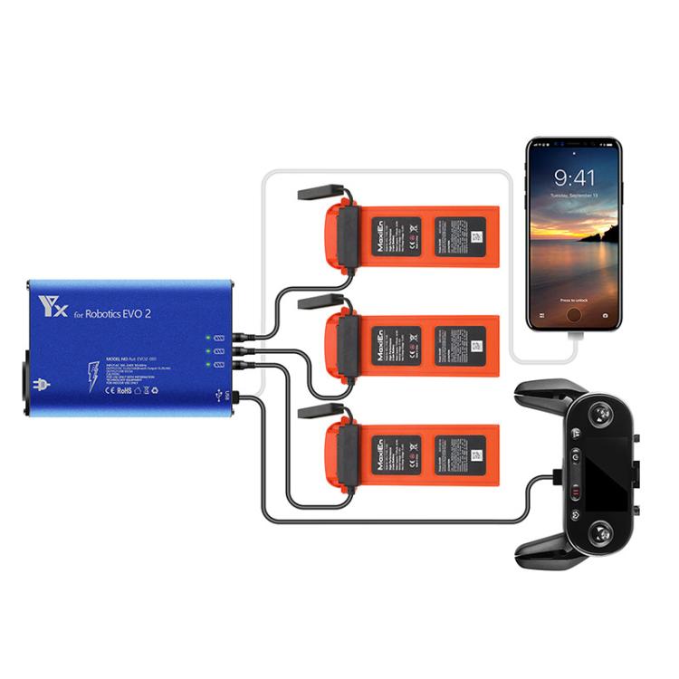 For Autel Robotics EVO 2 YX Aluminum Charger With Switch, US Plug, EU Plug, UK Plug, AU Plug