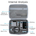 For DJI Mini 5 Pro Fly More All-in-one PU Organizer Bag Portable Travel Shoulder Bag