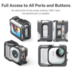 AMagisn Metal Cage For Insta360 GO Ultra Quick Release Protective Frame With Silicone Cover