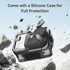 AMagisn Metal Cage For Insta360 GO Ultra Quick Release Protective Frame With Silicone Cover