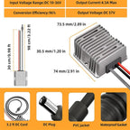 Power Converter Voltage Booster, 12V / 24V To 57V 4.5A With 1m DC Cable, 12V / 24V To 57V 4.5A With 1m DC Cable Clamp