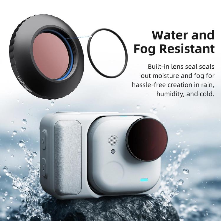 For Insta360 GO Ultra aMagisn Waterproof Filter Aluminum Alloy Frame Anti-fog Lens, UV, CPL, ND8/16/32/64, ND8/16/32+CPL