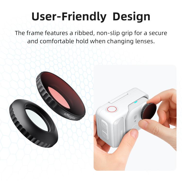 For Insta360 GO Ultra aMagisn Waterproof Filter Aluminum Alloy Frame Anti-fog Lens, UV, CPL, ND8/16/32/64, ND8/16/32+CPL